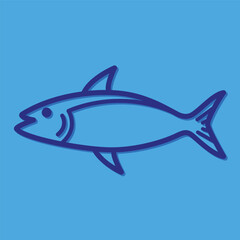 Obraz premium free vector fish logo template. fish icon for graphic or web design