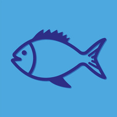 Fototapeta premium free vector fish logo template. fish icon for graphic or web design