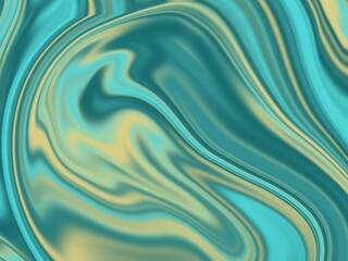 abstract blue green yellow liquid background