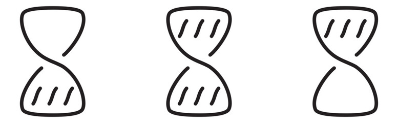 Obraz premium Hourglass wait set icons