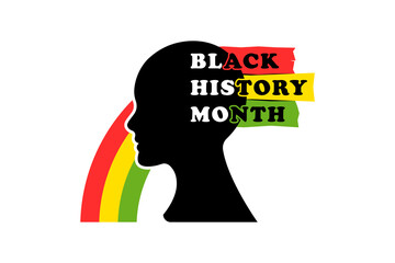 Black history month celebration. African American History. Design for poster, card, banner background, Vector illustration.