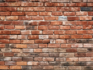 Rustic and Textured Brick Wall Background: Close-Up Detail of Vintage Weathered Bricks in High-Resolution Photography