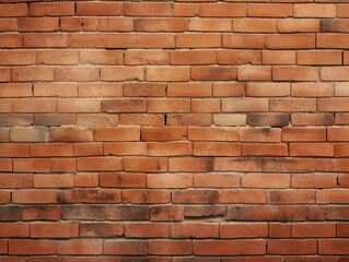 Obraz premium Rustic and Textured Brick Wall Background: Close-Up Detail of Vintage Weathered Bricks in High-Resolution Photography