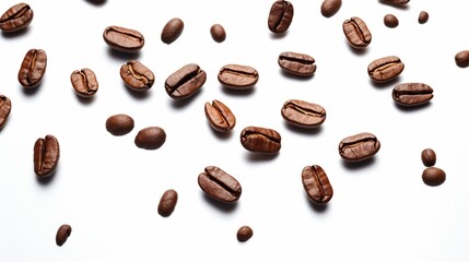coffee beans on white background  