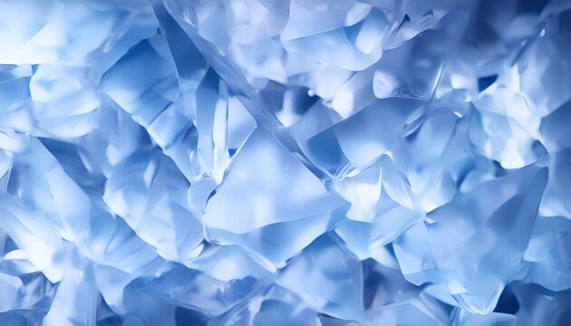 Textured background of blue ice shards. Abstract background and wallpaper. Generative AI