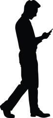 Official man walking silhouette or vector file 