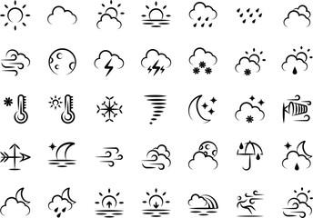 Weather Vector Flat Icons Pack