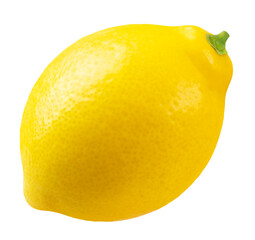 Lemon isolated. Fresh lemon on transparent background.
