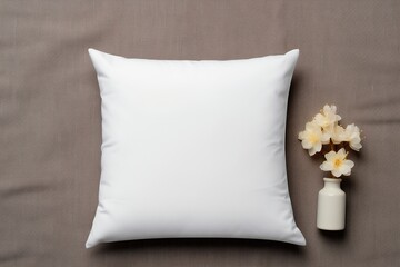 close up of white pillow,blank pillow.Product concept.