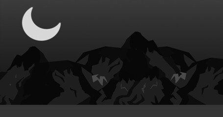 Beautiful Animated Snow Landscape in high resolution. Animated Snow Landscape background in colorful.