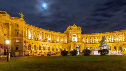 Vienne, Austria 10-26-2023 The Neue Burg is part of the Vienna Hofburg and the monumental Imperial Forum it is an incomplete 19th century palace wing hosting Kunsthistorisches Museum collections