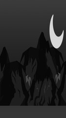 Beautiful Animated Snow Landscape in vertical high resolution. Animated Snow Landscape background in colorful.