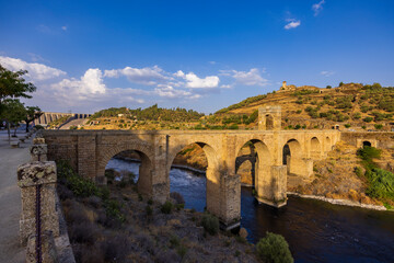 Alcantara bridge (Puente de Alcantara) Roman bridge,  Alcantara, Extremadura, Spain