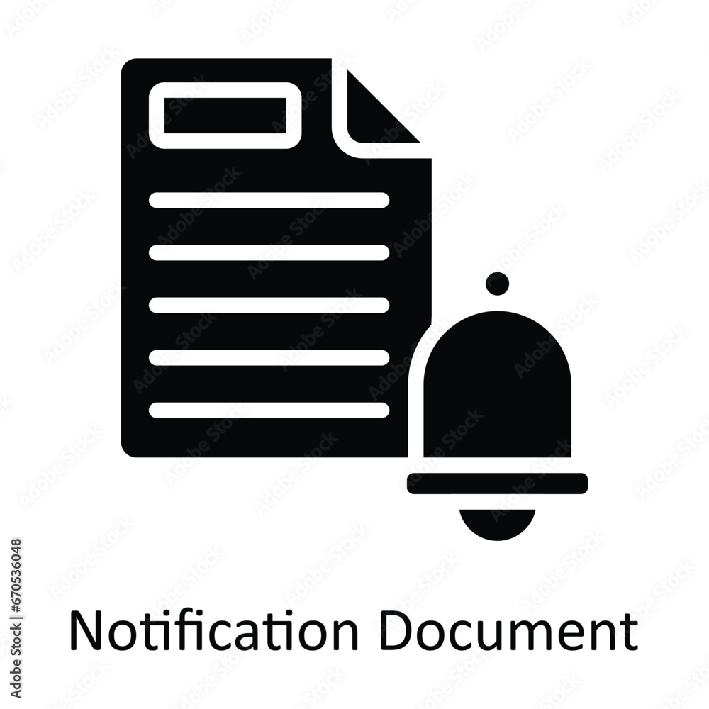 Poster notification document vector solid design illustration. symbol on white background eps 10 file