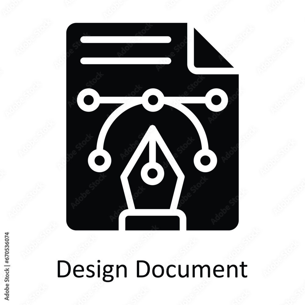 Aufkleber design document vector solid design illustration. symbol on white background eps 10 file