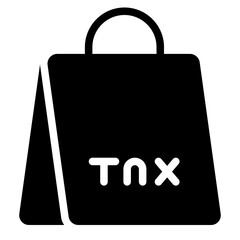 tax paper bag glyph 