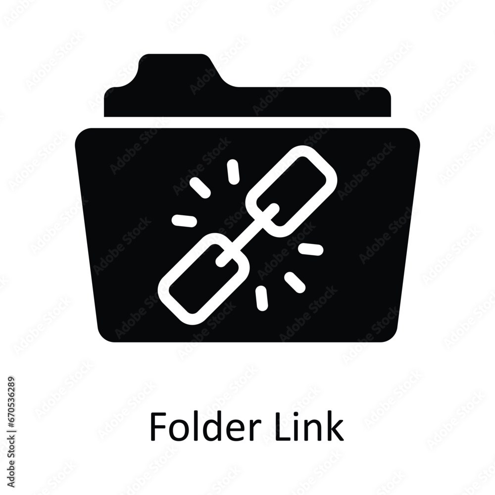 Poster folder link vector solid design illustration. symbol on white background eps 10 file
