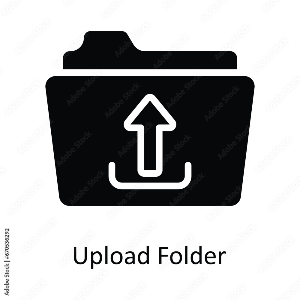 Poster upload folder vector solid design illustration. symbol on white background eps 10 file