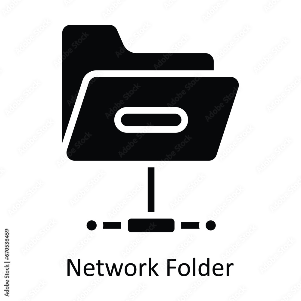 Poster network folder vector solid design illustration. symbol on white background eps 10 file