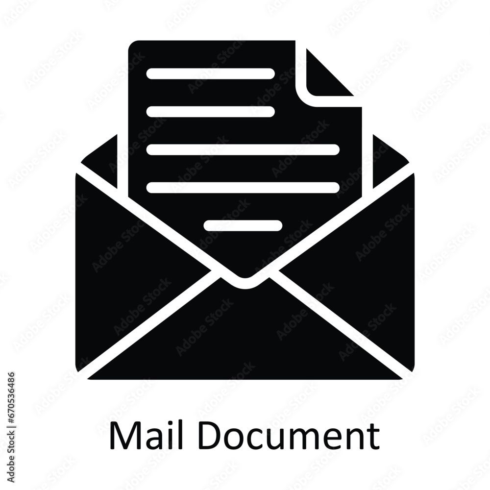 Poster mail document vector solid design illustration. symbol on white background eps 10 file