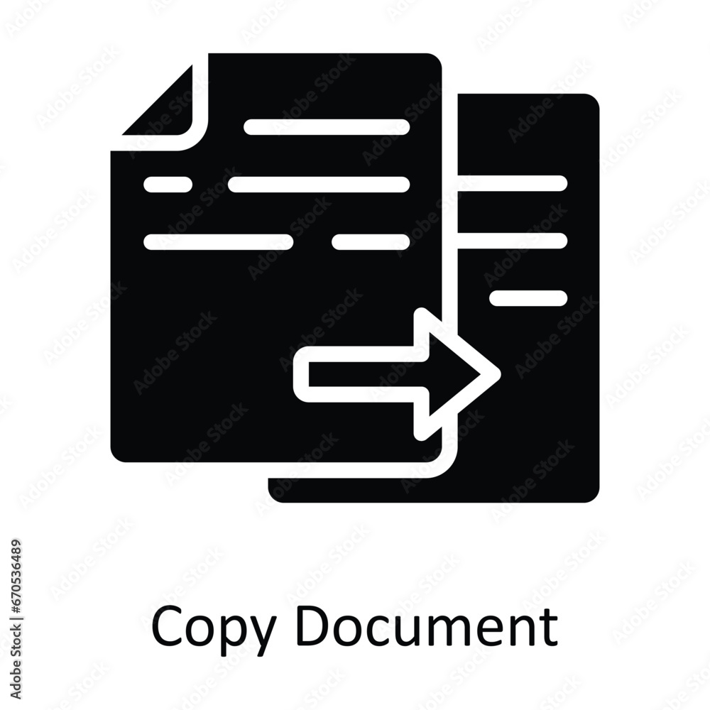 Poster copy document vector solid design illustration. symbol on white background eps 10 file