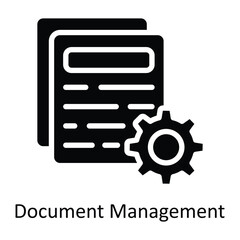 Fototapeta na wymiar Document Management vector Solid Design illustration. Symbol on White background EPS 10 File 