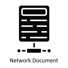Network Document vector Solid Design illustration. Symbol on White background EPS 10 File 