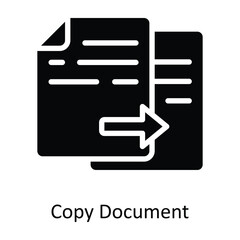 Copy Document vector Solid Design illustration. Symbol on White background EPS 10 File 