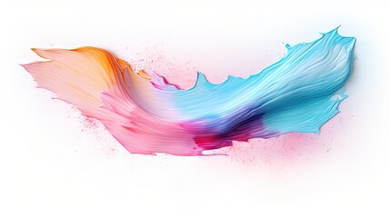 Fototapeta premium Art Watercolor and Acrylic smear brushstroke blot with pastel pencil elements. Abstract texture color stain painting background.