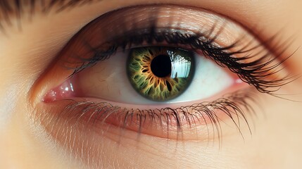 Fototapeta premium Close up detail beautiful female eye macro