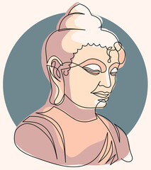 Buddha drawn with one line, Symbol of Buddhism