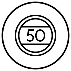 Speed limit Vector Icon Design Illustration