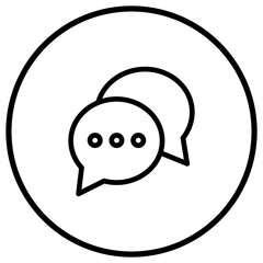Chat Vector Icon Design Illustration