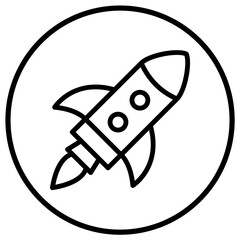 Rocket Vector Icon Design Illustration