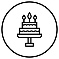 cake Vector Icon Design Illustration