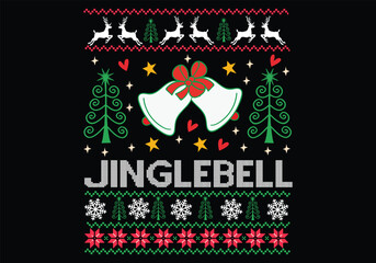 Jingle bell Christmas Woman Design SVG