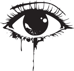 Silhouette Eye Icon vector illustration 