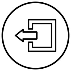 Log out Vector Icon Design Illustration