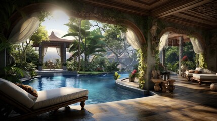 Private pool in a villa in Bali