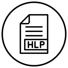 HLP Vector Icon Design Illustration