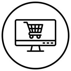 Online shopping Vector Icon Design Illustration