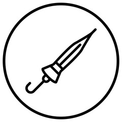 Closed umbrella Vector Icon Design Illustration