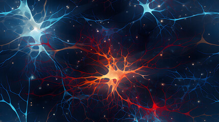 Neuron synapses and dendrites texture pattern