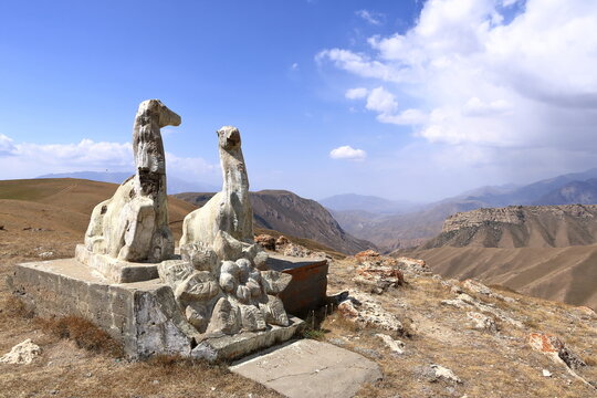 view from the Kara Koo Ashuu pass in Kyrgyzstan near Kazarman