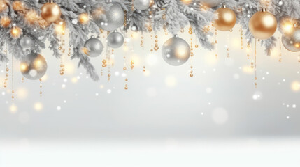 golden and white christmas tree decoration copy scape