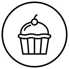 Cupcake Vector Icon Design Illustration