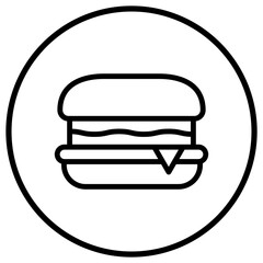 Hamburger Vector Icon Design Illustration