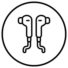 Earphone Vector Icon Design Illustration