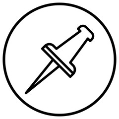 Pushpin Vector Icon Design Illustration