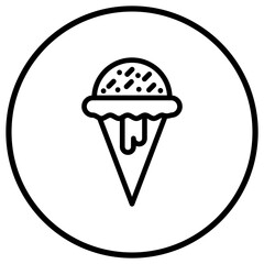 Ice Cream Vector Icon Design Illustration